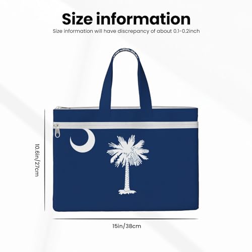 South Carolina Flag Canvas Document Bag Briefcase For Professionals And Executives4