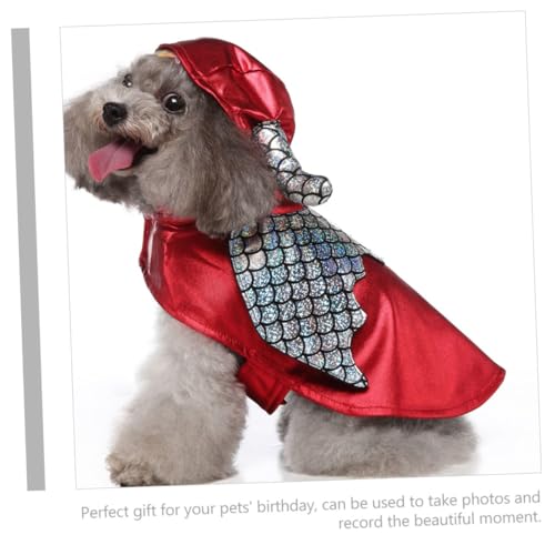 Disfraz para perro GLEAVI color rojo talla M miniatura 4