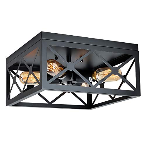 Buy 1 get 1 🔥 Eyassi Farmhouse Flush Mount Ceiling Light, Industrial 4-Light Farmhouse Light Fixtures, Vintage Black Metal Cage E26 Close to Ceiling Light Fixtures for Kitchen Island Living Room Bedroom Entryway Buy 1 get 1 🔥 Eyassi Farmhouse Flush Mount Ceiling Light, Industrial 4-Light Farmhouse Light Fixtures, Vintage Black Metal Cage E26 Close to Ceiling Light Fixtures for Kitchen Island Living Room Bedroom Entryway