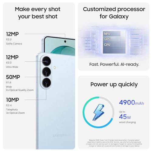 Image of Samsung Galaxy S26+, Unlocked Android Smartphone, 256GB, Powerful Processor, Galaxy AI, Immersive Viewing, Durable Battery, 2026, US 1 Year Warranty, Cobalt Violet