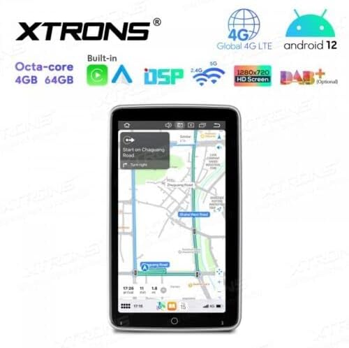 XTRONS TX120L vertical screen orientation with navigation