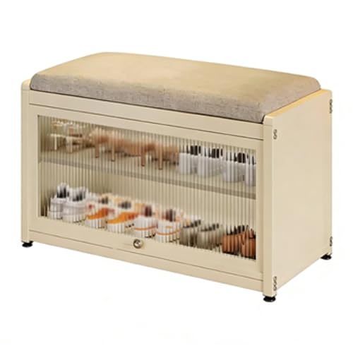 Meuble de rangement à chaussures naturel à 2 niveaux pour optimiser les petits espaces