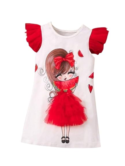 Girls Lycra Frock, Soft Stretch Fabric, Comfortable Casual and Festive Party Look for Kids - Review, Price and Buying Guide