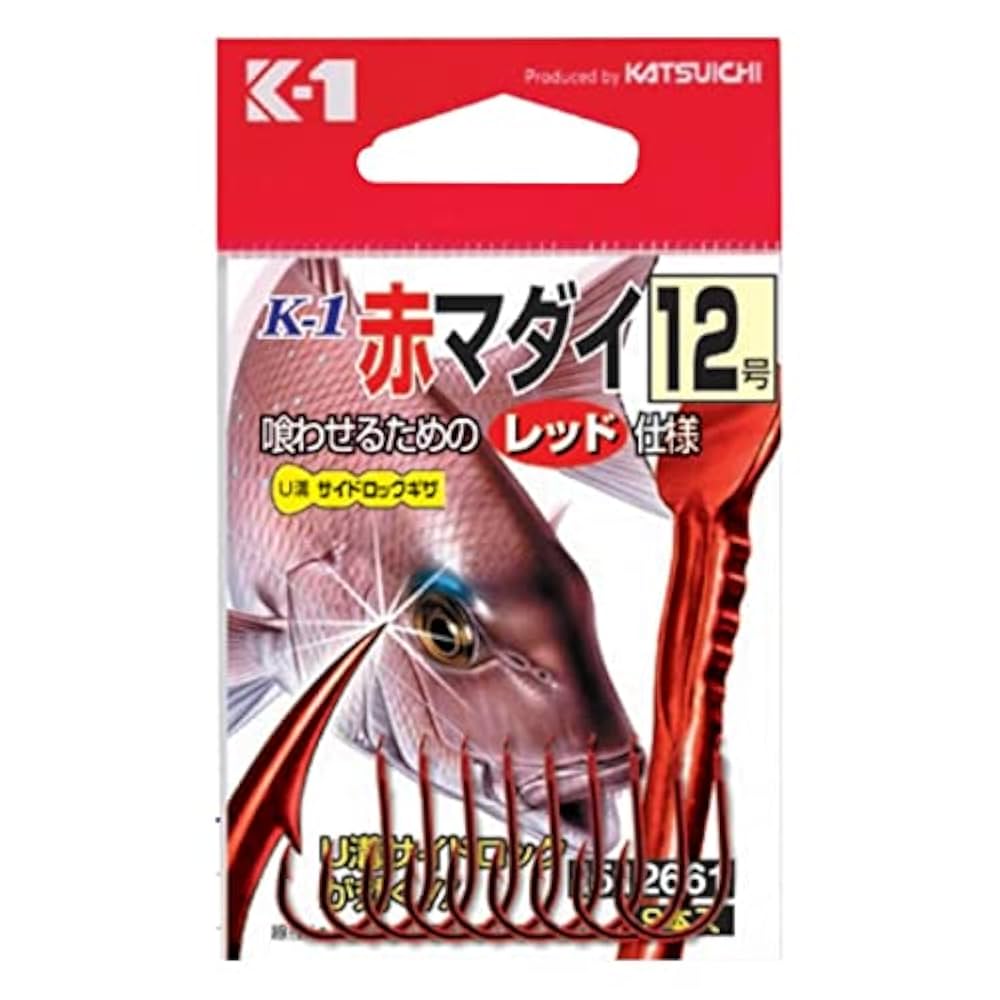 真鯛様 Amazon | カツイチ(Katsuichi) K-1 赤マダイ 赤 #8 | カツイチ