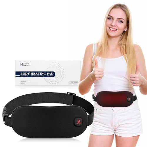 Coussin chauffant menstruel sans fil 3000 mAh portable noir