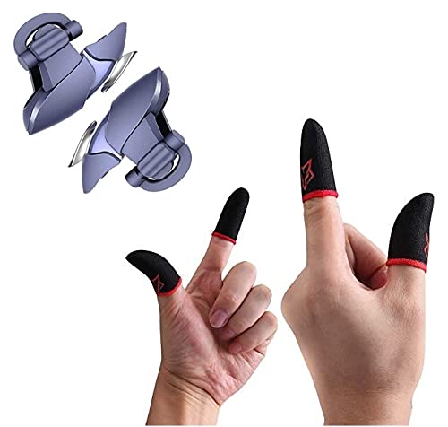 NOCXTUN PRO Combo Of Best PUBG Trigger Mobile Gaming Controller Sensitive Aim Fire Red Black Triggers L1 R1 Button Mobile Gamepad Finger Sleeve for Pubg/Free Fire/Cod Mobile (Multicolour)-image-30