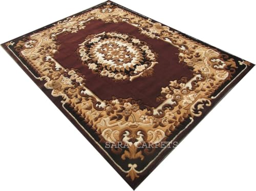Image of Soft Thick Geometric Acrylic Washable Anti Skid Carpet. for Living Room Bedroom. Hall Size 5 x 7 feet (150X210 Cm) Multi D29