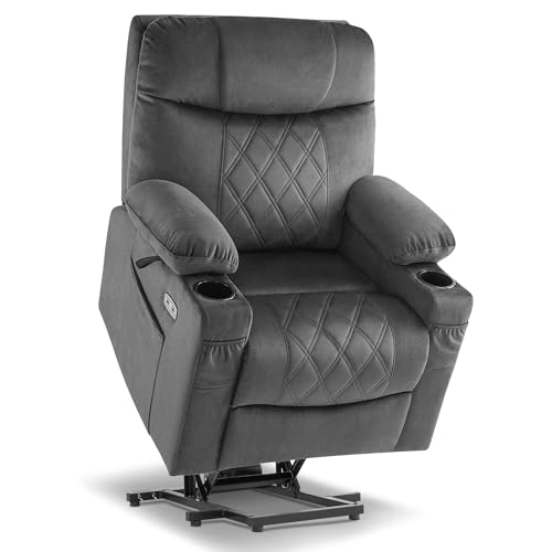 The 10 Best Massage Chair for Petite Person: Comfort, Heat, and Relaxation 9 MCombo Small Size Triple Motor Power Lift Recliner Chair Sofa with Massage and Dual Heating, Adjustable Headrest for Elderly People Petite, USB Ports, Extended Footrest, Fabric 7222 (Dark Grey)