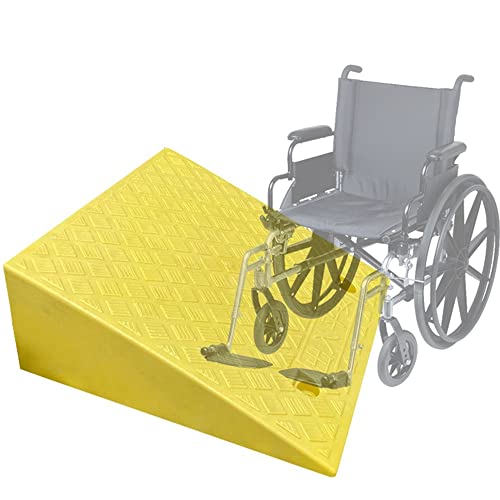 Rampas de Goma para bordillos, Rampa de Goma for acera de umbral de Silla de Ruedas, elevación de 7-7,5 Pulgadas, Antideslizante, Resistente, Multicolor(Yellow,7in/18cm)