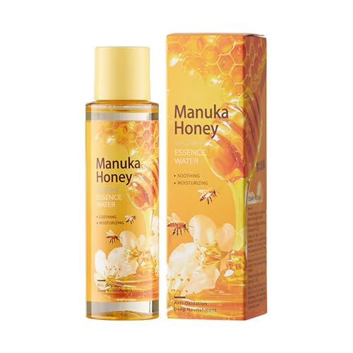 Tónico de esencia de miel Manuka para la cara, hidratante, hidratante, rejuvenecedor, antioxidante, fortalece la barrera cutánea para una piel clara y uniforme, 130 ml