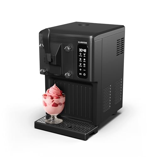 KLARSTEIN SweetSwirl Sorbetière - 3-en-1 Machine à Glace, Milkshakes & Smoothies, Distributeur...