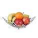 Relaxdays 10020449 Porta-frutta Design Effetto Grata Fruttiera Cromata da Ttavolo Centrotavola HLP: 9 x 23,5 x 17,5 cm Argento