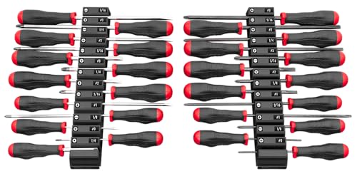Image of Ernst Manufacturing Screwdriver Pro - Modular Screwdriver Organizer for 26 Tools with Magnetic Base, Black - Made in the USA