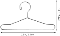 Vista 6 de Garment Rack Black Felt Hangers Mini Clothes Hangers 10Pcs Metal Doll Clothes Mini Doll ES Hanger Coat Accessories ES ES