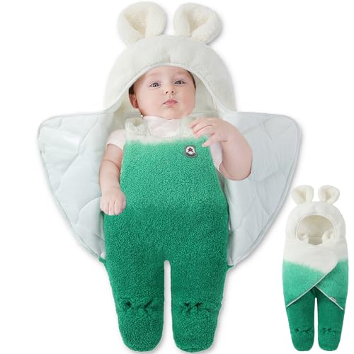Image of F·Y·YIYI Newborn Swaddle Blanket Cute Baby Girls Boy Cotton Soft Receiving Blankets Born Baby Neutral Shower Presents Bilayer Wrap Designed to Prevent Babies from Kicking Off Swaddling Clothes(0-3M)