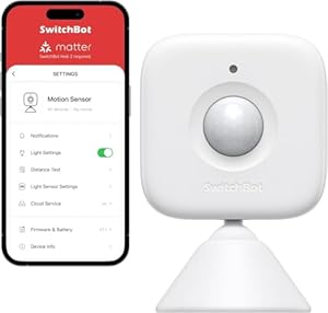 SwitchBot Smart Motion Sensor – Bewegungsmelder mit Alarm, drahtloses Haussicherheitssystem, fügen Sie SwitchBot Hub hinzu, um ihn Alexa-kompatibel zu Machen