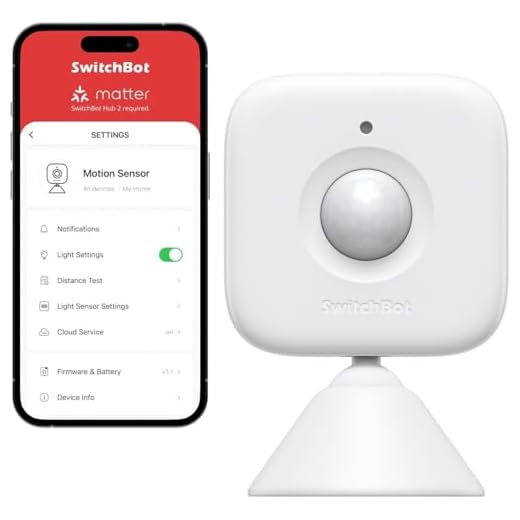 SwitchBot Capteur de mouvement intelligent - détecteur de mouvement avec alarme, système de sécurité sans fil, ajoutez le hub SwitchBot pour la compatibilité avec Alexa