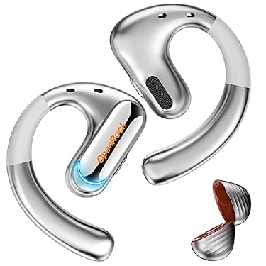 AMAZON - OpenRock Pro Open Ear Air Conduction Earbuds, Bluetooth 5.2 46H Playtime Wireless Sports Earbuds with Charging Case, Adjustable Ear Hooks, IPX5 Waterproof Ideal for Cycling Workouts Office