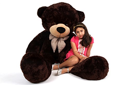 6 Foot Life-Size Teddy Bear Rich Chocolate Brown Cuddly Stuffed Toy Bear Brownie Cuddles #TOP4
