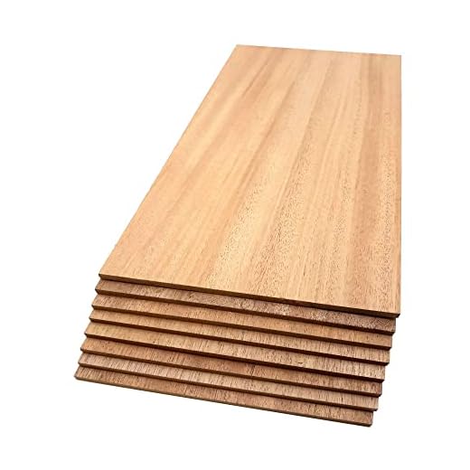8-Pack Mahogany Hardwood Planks for Crafts
