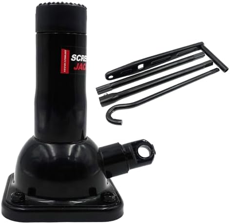 LUSHIH Car Jack 2 Ton (4,000 lb) Capacity Spiral Jack for Pickup Truck, Screw Jacks for Car Lift or Jack Stands, Tire Jack Fit for Ford F150 Truck Chevy Silverado Dodge Ram 1500 (Black)