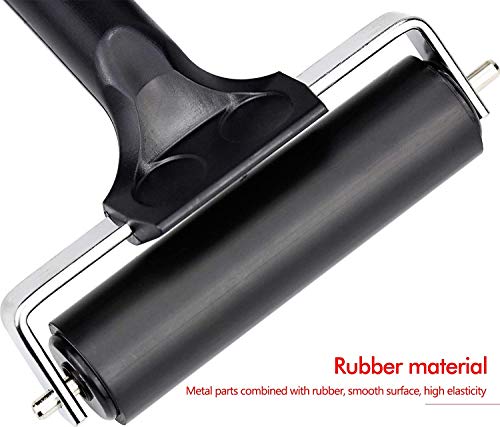 Sansheng 2 Pcs Rubber Roller Brayer - 2.2 And 4 Inch Brayer Roller - Used For Printmaking #TOP7