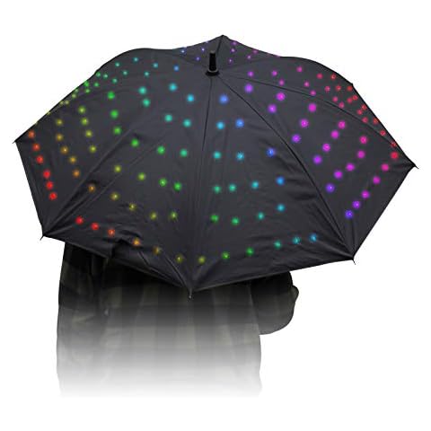 Light Up Starry Multi Coloured Umbrella Cover
