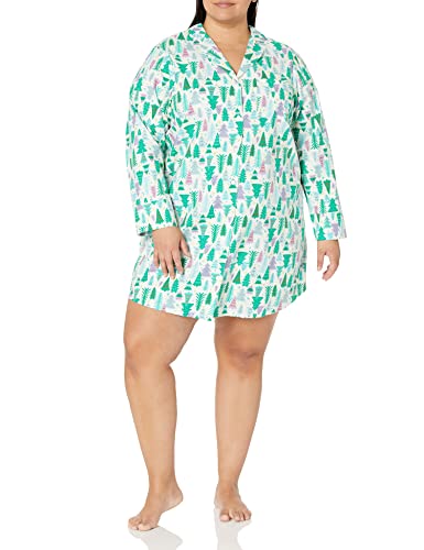 Image of Amazon Essentials Women's Woven Flannel Notch Collar Nightgown (Available in Plus Size)
