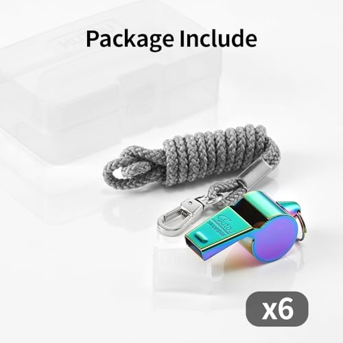 Silbato Deportivo de Entrenador HUTOU de Acero Inoxidable con Cordón, Sonido Fuerte y Claro Ideal para Entrenadores, Árbitros y Oficiales miniatura 3