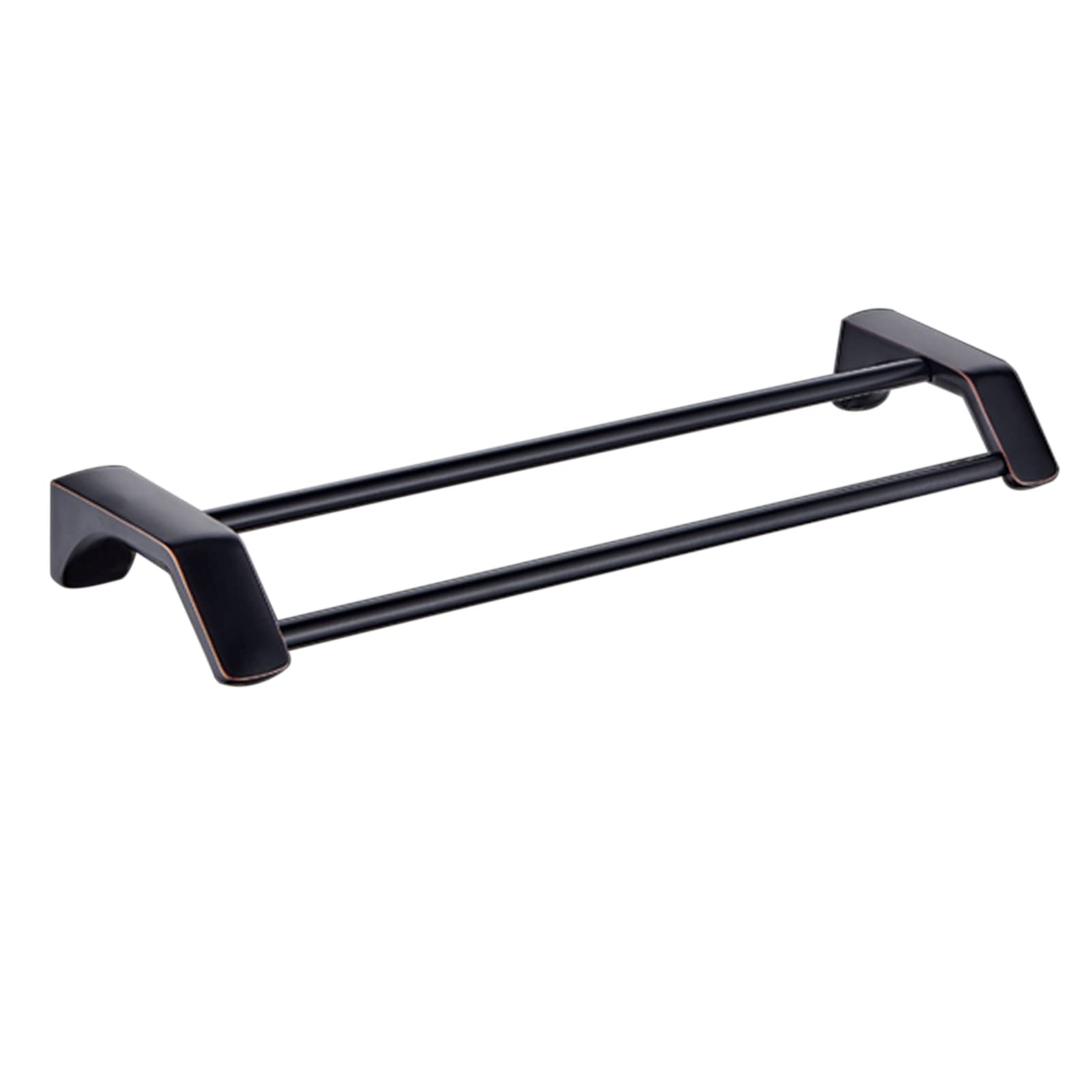 Porte-serviettes mural noir en acier inoxydable mat de 50 cm pour salle de bain