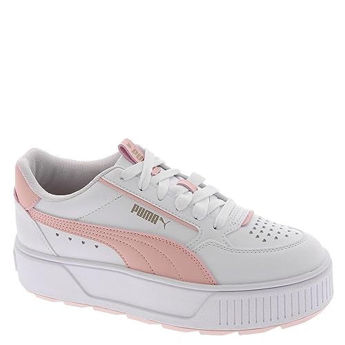 PUMA Kids Girls Karmen Rebelle Mini Hearts Platform Sneakers Shoes Casual - White