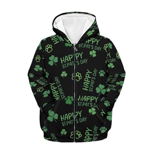 Girl's Full Zip Hoodie Sweatshirt Boys Kids Long Sleeve Zip Up Hooded Outwear Sport Jacket Pullover for 6-14Y