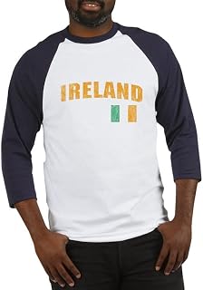 CafePress Vintage Ireland Soccer Baseball Jersey Cotton Baseball Jersey, 3/4 Raglan Sleeve Shirt