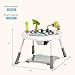 Dream On Me Curio Sit N Seek Baby Activity Center in Grey, 2 in 1 Activity Center and Play Table with 3 Detachable Toys and Music, 3 Level Height Adjustable Positions Activity Center for Baby