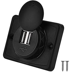 Cargador Usb Doble Para Auto Cargador de Coche Puerto USB Dual, DC 12-24V 3.1A Adaptador de Cargde Coche Toma de Corriente, LED de Salida, Resistente al Agua, para Tablet de Teléfono Móvil Dispositivos Android GPS