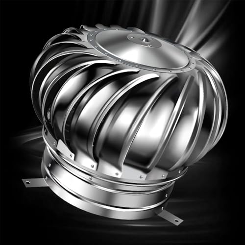 Obrotowa osłona komina ze stali nierdzewnej – okrągła osłona przeciwdeszczowa do kominka, rury kominowej, odsysanie powietrza, pasuje do rur 75 mm, 160 mm, 200 mm, 400 mm