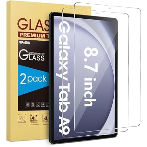 SPARIN Tempered Glass Screen Protector for Galaxy Tab A9 Cover