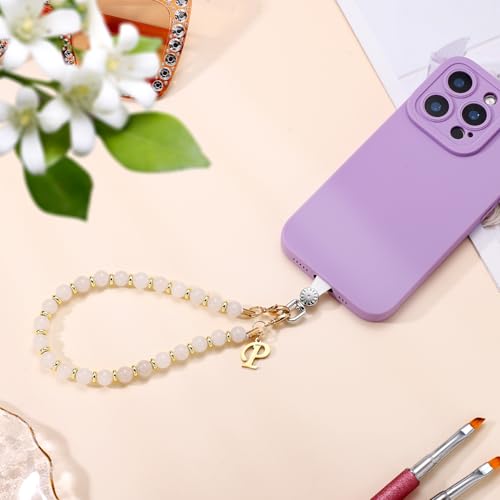 1 Set Beaded Phone Wrist Strap, Initial Phone Charms Detachable Letter B - Photo 117 sur 176