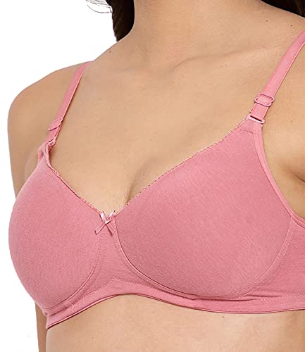 Image of Inner Sense Women's Soft Organic Cotton Bamboo Bra for Women I Comfortable, Padded, Wire Free, Smooth Straps, High Coverage Everyday Tshirt Bra for Women |
