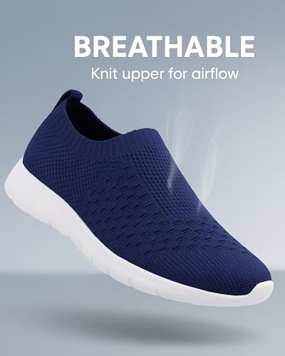 Image of Kraasa Tread Walking Shoes for Men | Knitted Slip-On Sneakers