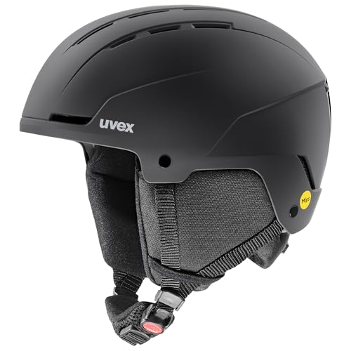 uvex Glance MIPS - Casque de Ski Solide pour Adults - réglage de la Taille Individuel - Ventilation optimisée - Black Matt - 54-58 cm