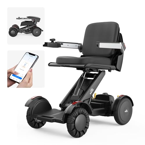 XSTO M4 Intelligent Electric Wheelchair, Automatic Self-Balancing, Remote Control, Height Adjustable, Foldable Portable Motorized Mobility Scooter