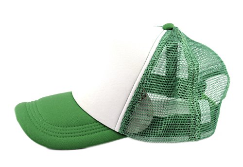 Image of NYFASHION101 Plain Mesh Trucker Hat - Breathable 6-Panel Daily Snapback Cap, Customizable Ideal for DIY Embroidery & Patches