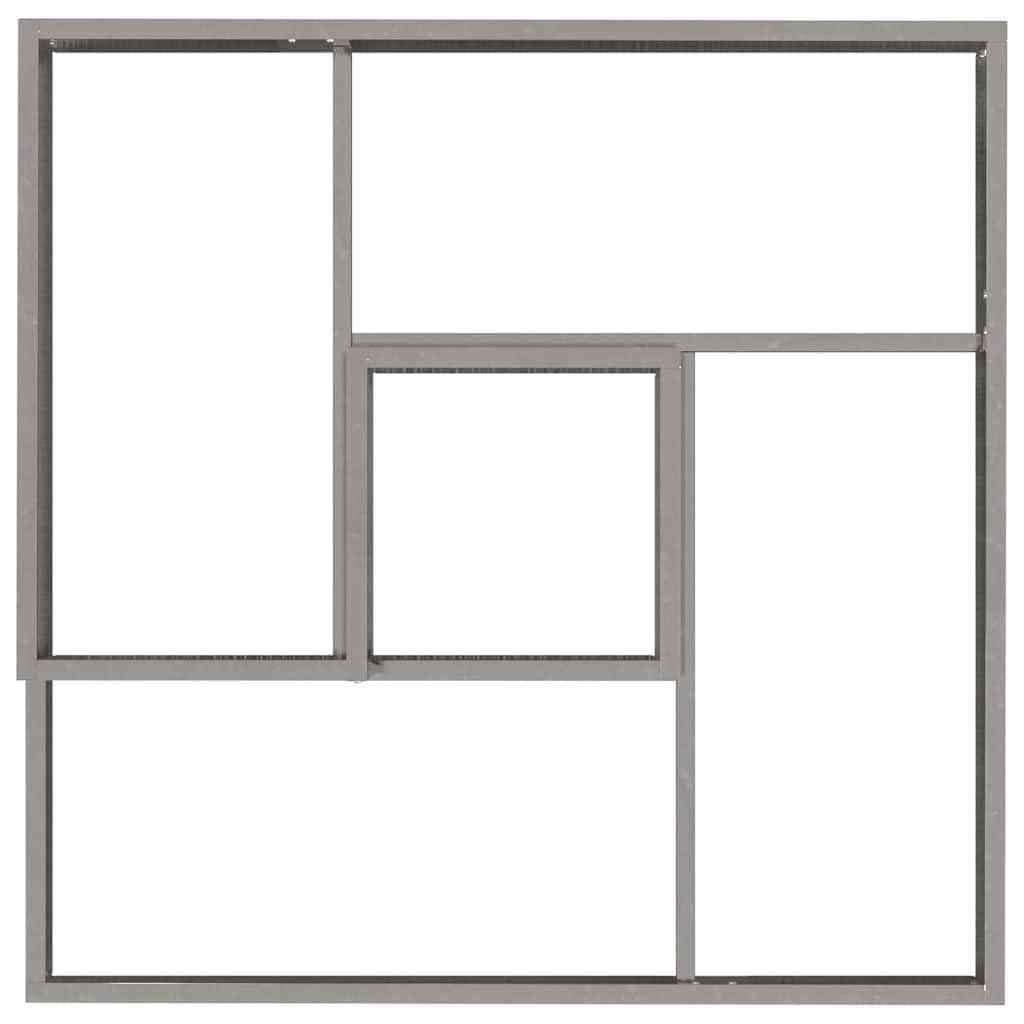 Fioriera moderna in acciaio – Vaso da giardino argento 80 x 80 x 50 cm in acciaio laminato a freddo con finitura metallica per terrazza ed esterni