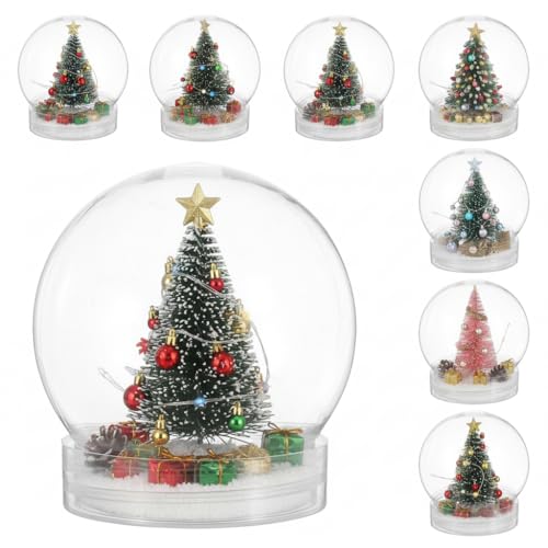 8 Stück Klar Weihnachtskugeln DIY-Schneebälle Aus Durchsichtigem...