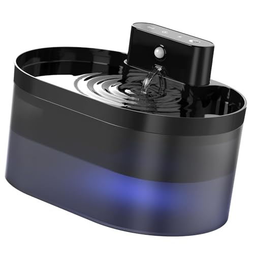 猫水飲み器 74 オンス/2.2L バッテリー式ペットウォーターディスペンサー モーションセンサー付き 屋内家庭用 大容量ペット給水器