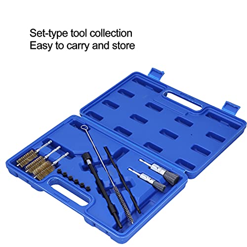 14 STKS Brandstof Nozzle Cleaning Tool Kit, Injector Nozzles Afdichting Seat Cleaner Set Injector As Pluggen Draad Nylon… - Image 4