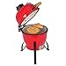 Outvita Ceramic Grill, 13" Round Kamado Charcoal Grill, Portable Barbecue Grill with Thermometer for Variations on Cooking Methods(Red) Outvita Ceramic Grill, 13" Round Kamado Charcoal Grill, Portable Barbecue Grill with Thermometer for Variations on Cooking Methods(Red)