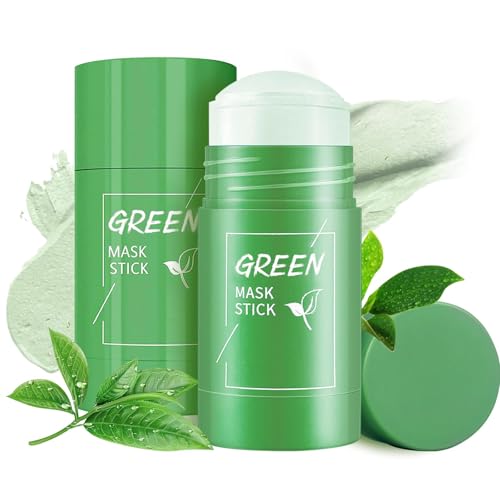 Pack de 2 Stick Mascarilla Facial de Té Verde – Limpieza Profunda y Refinamiento de Poros, Hidratante, Eliminación de Puntos Negros, Para Todo Tipo de Piel