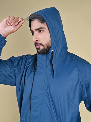 Image of Rupa mens Rupa Rainwear for Men, Waterproof PU Rain Jacket with Pants and Carry Bag, Pack of 1